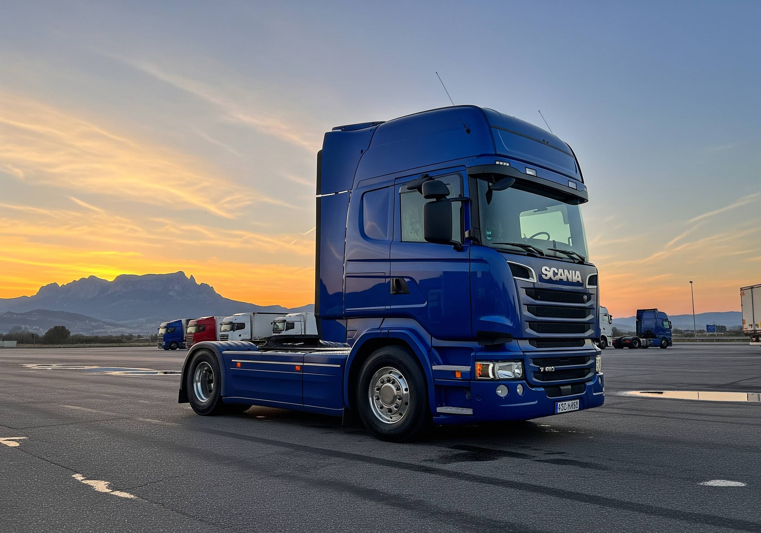 Caminhão Azul representando empréstimo com Garantia