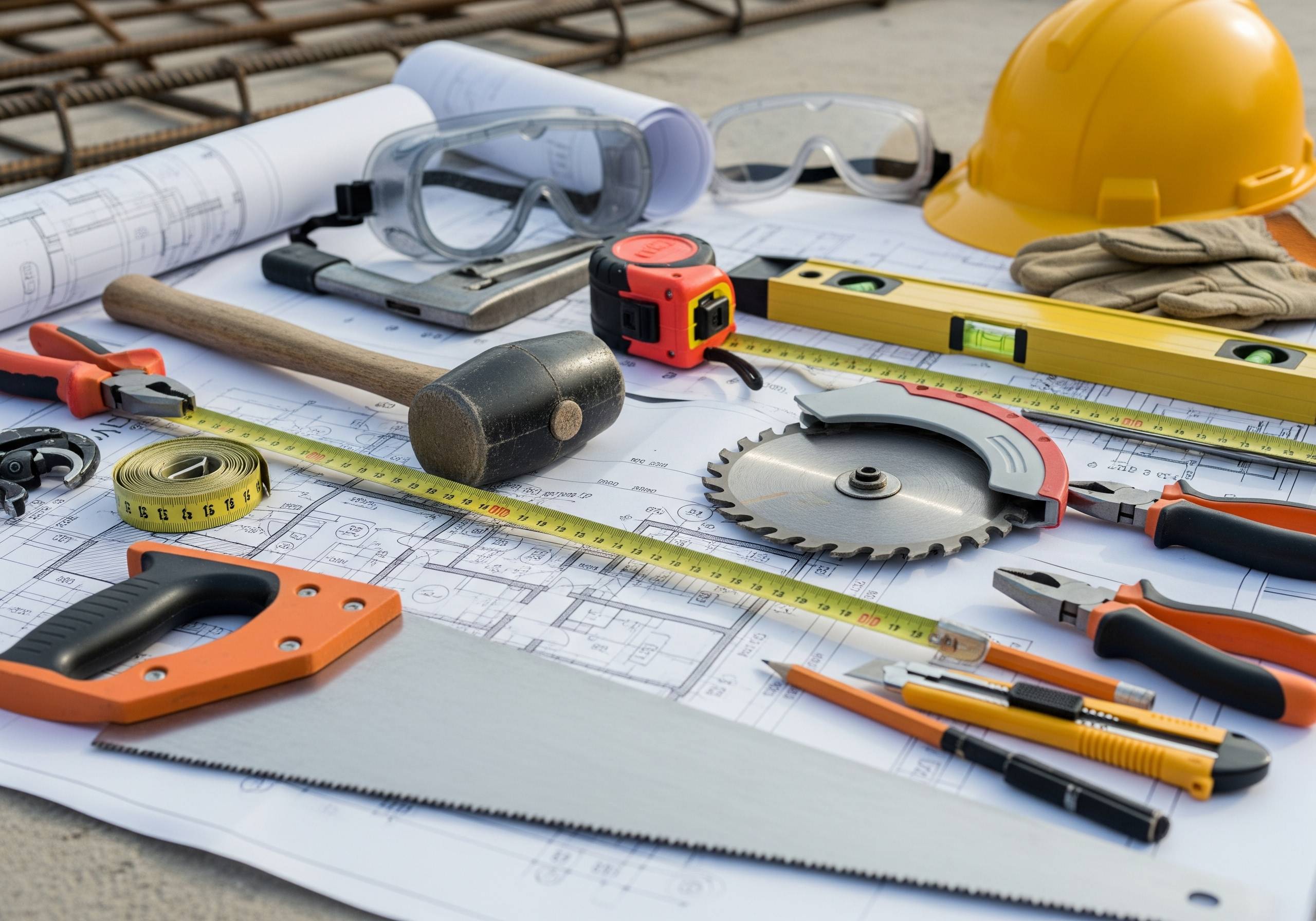 Ferramentas representando Empréstimo para Construção