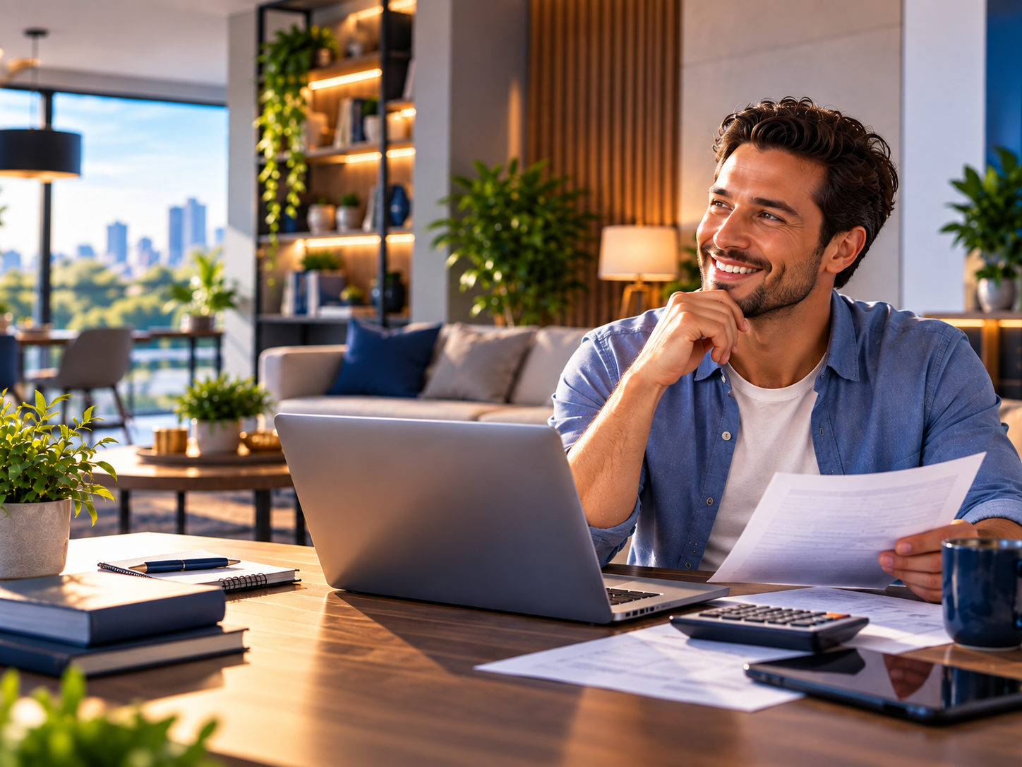 homem no notebook representando empréstimo no cartão