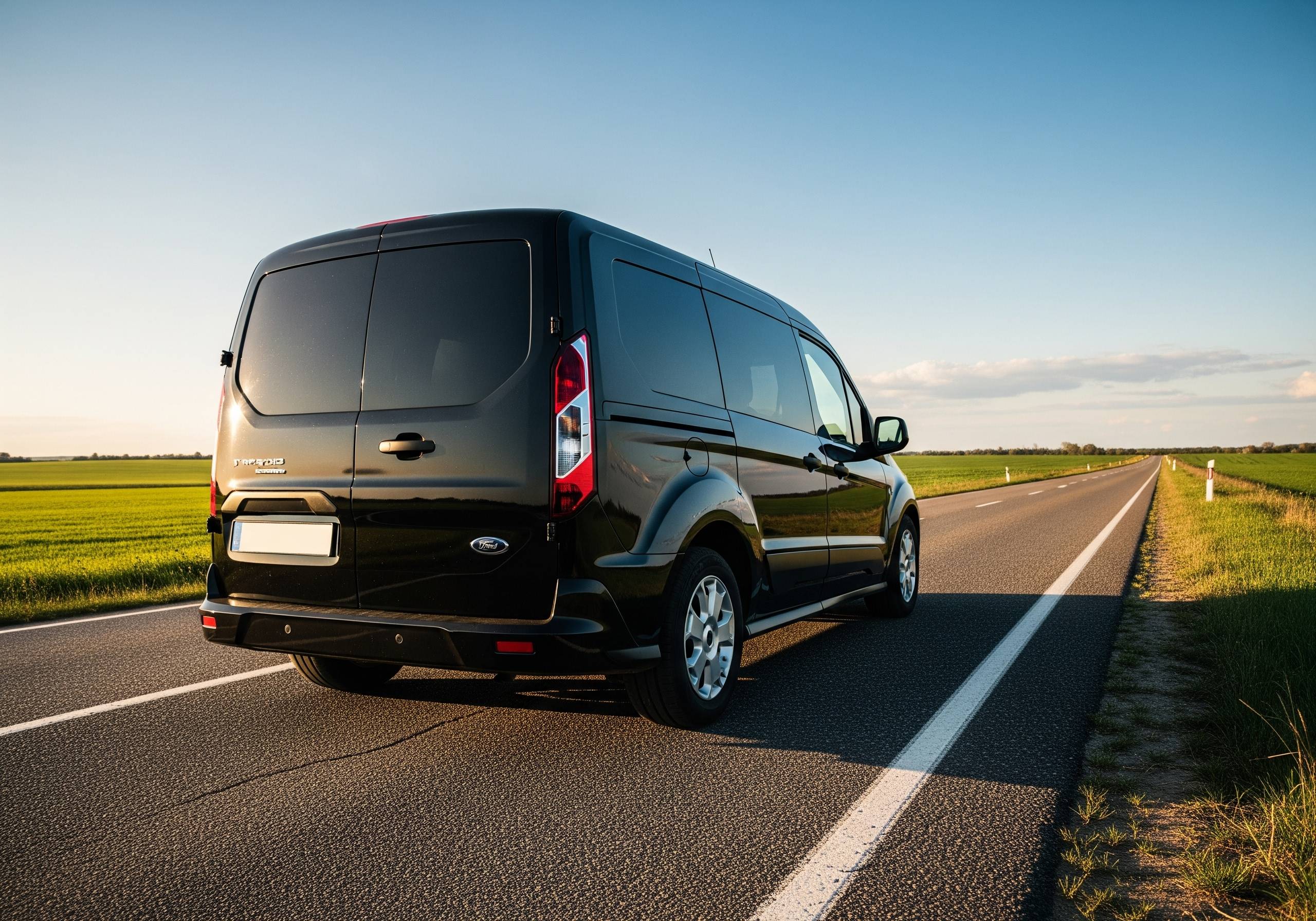 Van preta representando Financiamento de vans